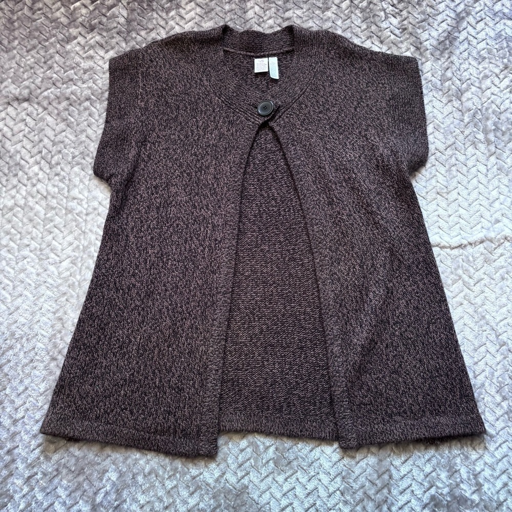 ⭐️⭐️⭐️NWT Bobbie Brooks brown open front knit cardigan size 1X